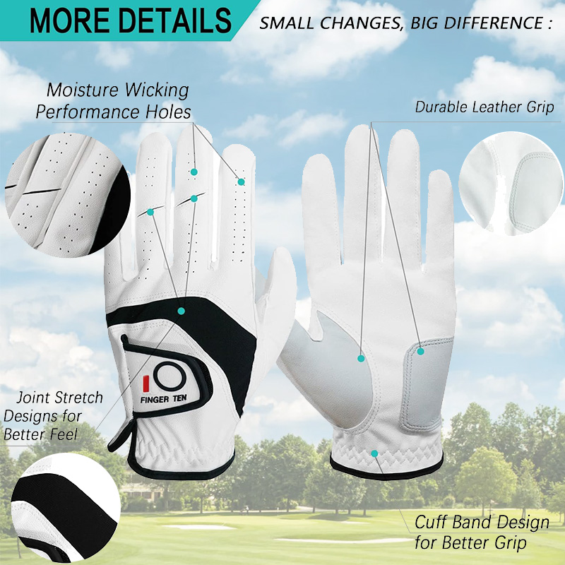 5 Pcs Golf Gloves Men Leather  - Golf Equipment Rental 리뷰 및 가격